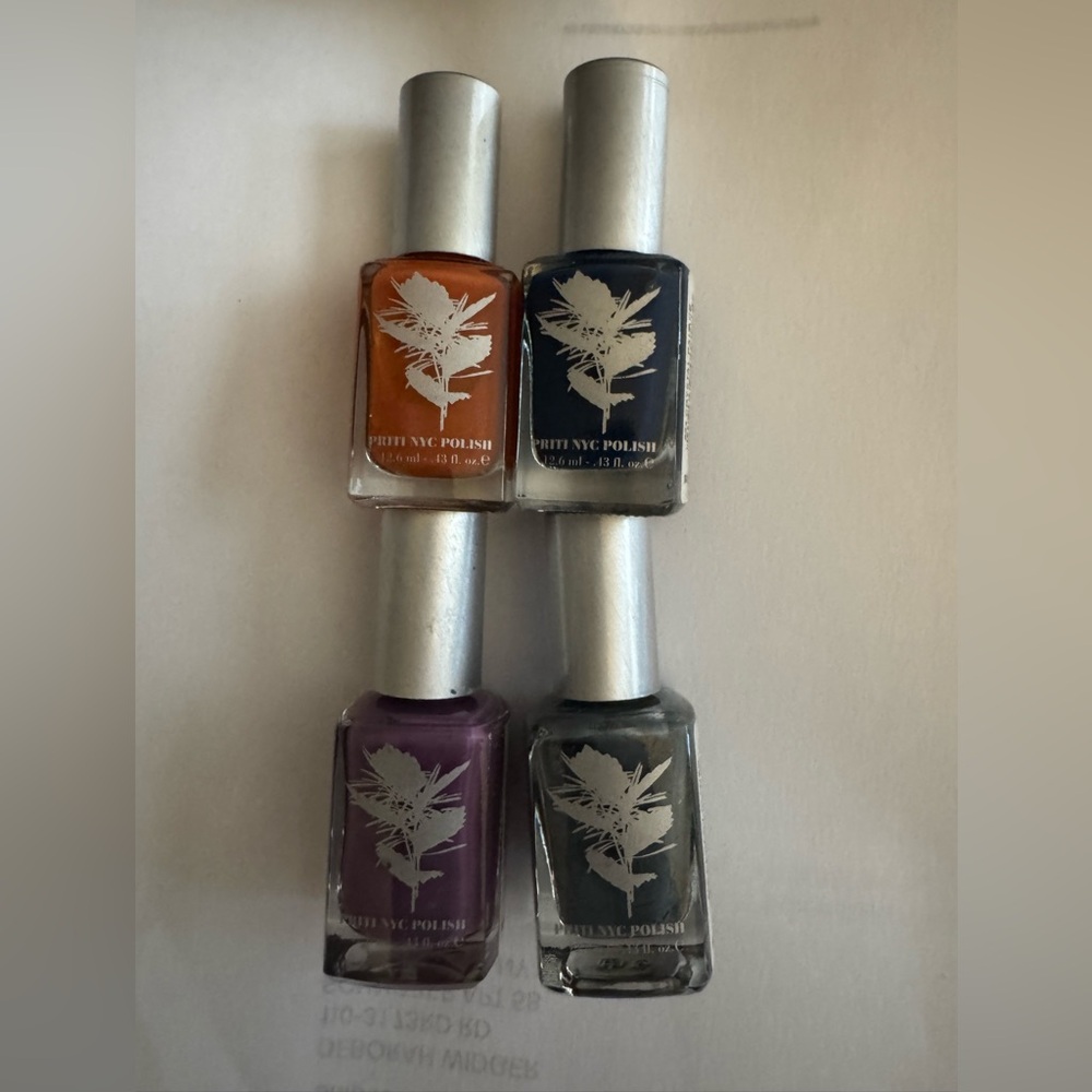 Priti NYC organic nail polish autumn palette nib set of 4 fun
